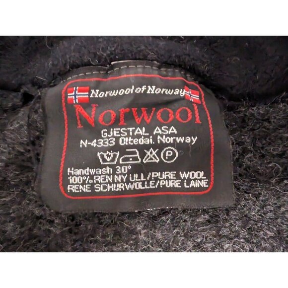 Vintage NORWOOL Pure Wool Sweater Mens 2XLarge XXLarge Zip Neck Norway Nordic - Picture 4 of 10